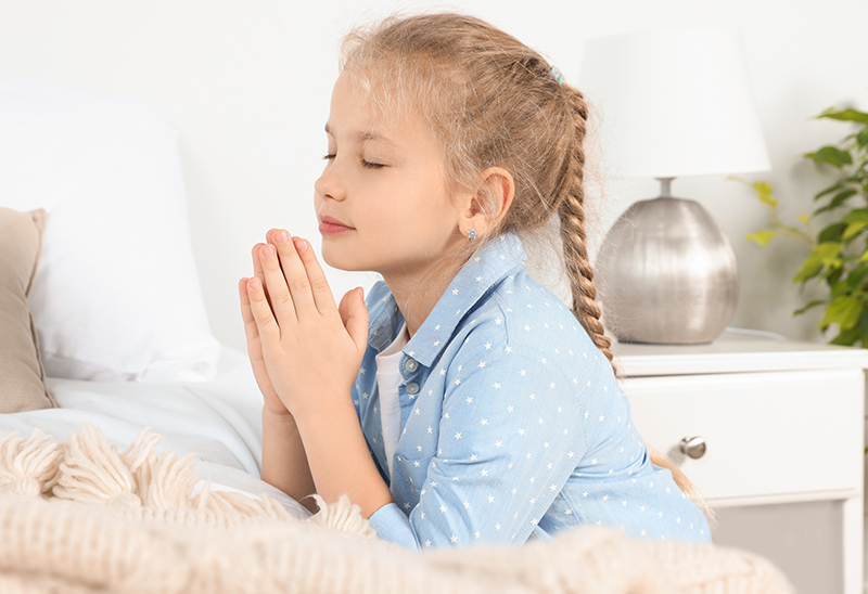 Praying girl